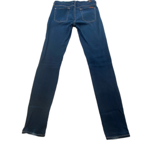 seven 7 for all Mankind The Skinny Dark Blue Size 27 Midrise Stretch Denim Jeans